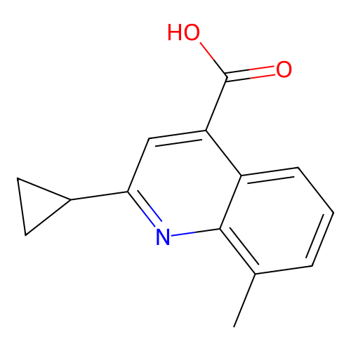 2-Cyclopropyl-8-methylquinoline-4-carboxylic acid structure
