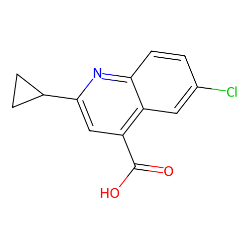 6-Chloro-2-cyclopropylquinoline-4-carboxylic acid structure
