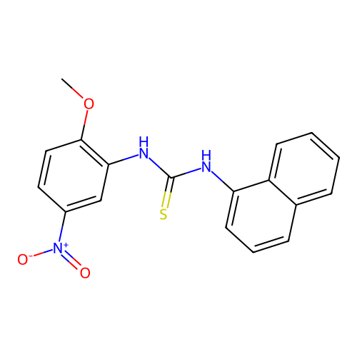 1-(2-Methoxy-5-nitrophenyl)-3-naphthalen-1-ylthiourea structure