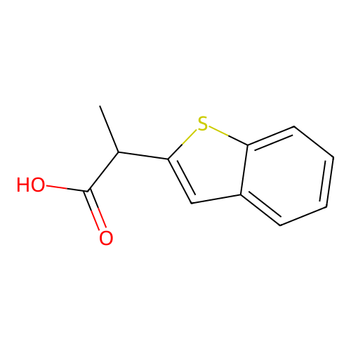 2-(1-Benzothiophen-2-yl)propanoic acid structure