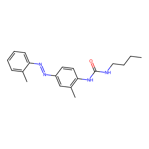 Urea, N-butyl-N'-[2-methyl-4-[(2-methylphenyl)azo]phenyl]- structure
