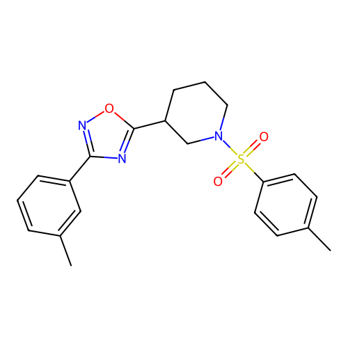 3-(m-Tolyl)-5-(1-tosylpiperidin-3-yl)-1,2,4-oxadiazole structure