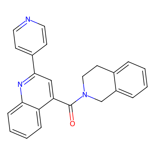 3,4-dihydroisoquinolin-2(1H)-yl[2-(pyridin-4-yl)quinolin-4-yl]methanone structure