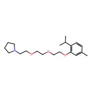 1-(2-(2-(2-(5-Methyl-2-(1-methylethyl)phenoxy)ethoxy)ethoxy)ethyl)pyrrolidine structure