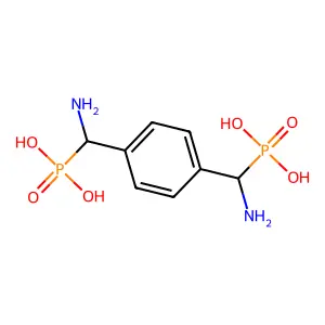 Phosphonic acid, (1,4-phenylenebis(aminomethylene))bis- structure