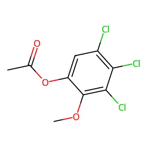 Phenol, 3,4,5-trichloro-2-methoxy-, acetate structure