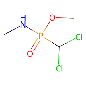 Phosphonamidic acid, P-(dichloromethyl)-N-methyl-, methyl ester structure