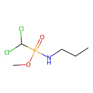 Phosphonamidic acid, P-(dichloromethyl)-N-propyl-, methyl ester structure