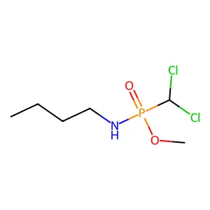 Phosphonamidic acid, N-butyl-P-(dichloromethyl)-, methyl ester structure
