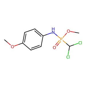 Phosphonamidic acid, P-(dichloromethyl)-N-(4-methoxyphenyl)-, methyl ester structure