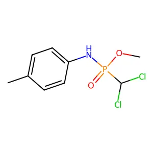Phosphonamidic acid, P-(dichloromethyl)-N-(4-methylphenyl)-, methyl ester structure