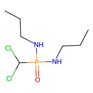 Phosphonic diamide, P-(dichloromethyl)-N,N'-dipropyl- structure