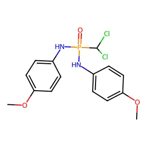 Phosphonic diamide, P-(dichloromethyl)-N,N'-bis(4-methoxyphenyl)- structure