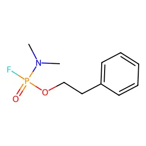 Phosphonofluoridic acid, dimethyl-, 2-phenylethyl ester structure