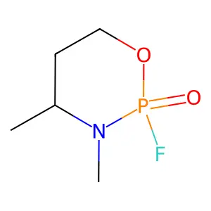 2H-1,3,2-Oxazaphosphorine, 2-fluorotetrahydro-3,4-dimethyl-, 2-oxide structure