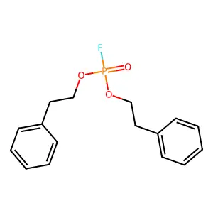 2-(Fluoro(2-phenylethoxy)phosphoryl)oxyethylbenzene structure