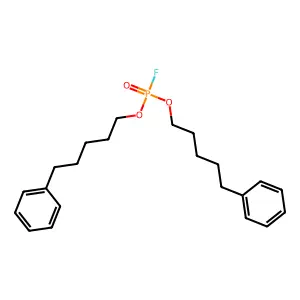 Bis(5-phenylpentyl) phosphorofluoridate structure