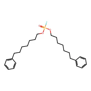 Phosphorofluoridic acid, bis(7-phenylheptyl) ester structure