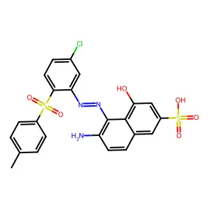 6-Amino-5-((5-chloro-2-((p-tolyl)sulphonyl)phenyl)azo)-4-hydroxynaphthalene-2-sulphonic acid structure
