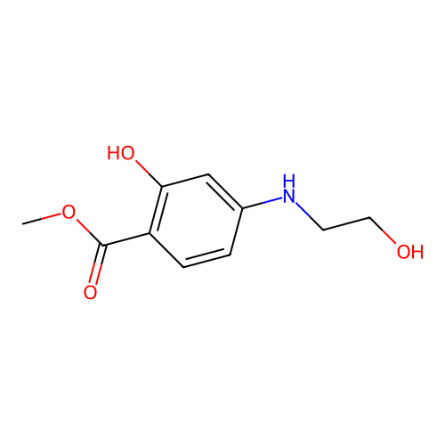 Methyl 2-hydroxy-4-(2-hydroxyethylamino)benzoate structure