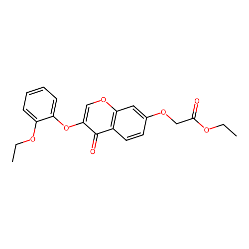 ethyl 2-((3-(2-ethoxyphenoxy)-4-oxo-4H-chromen-7-yl)oxy)acetate structure