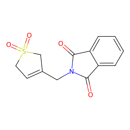 2-[(1,1-Dioxo-2,5-dihydrothiophen-3-yl)methyl]isoindole-1,3-dione structure
