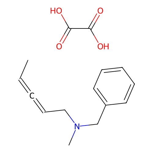 N-Benzyl-N-methyl-2,3-pentadien-1-amine oxalate structure