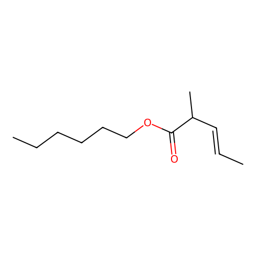 Hexyl 2-methyl-3-pentenoate structure