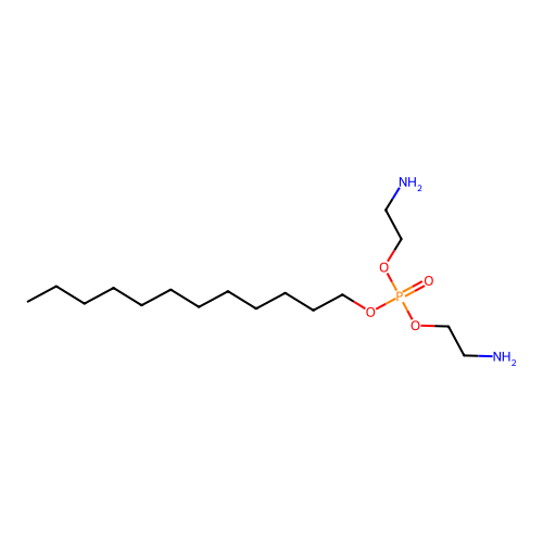 Bis(2-aminoethyl) dodecyl phosphate structure