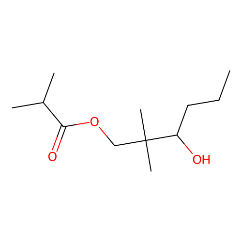 3-Hydroxy-2,2-dimethylhexyl isobutyrate structure