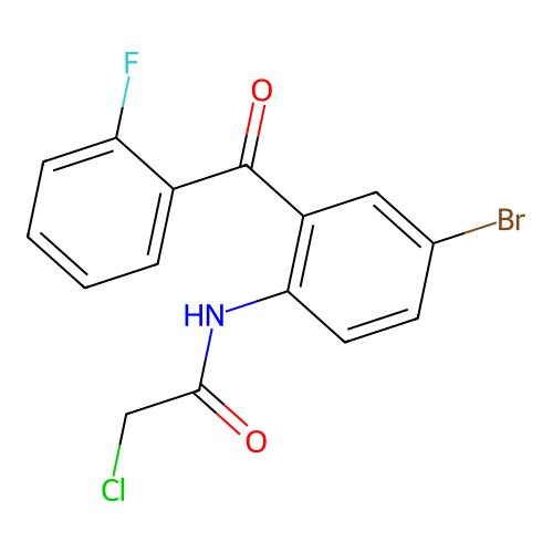 N-[4-bromo-2-(2-fluorobenzoyl)phenyl]-2-chloroacetamide structure