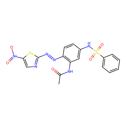 N-(2-((5-Nitrothiazol-2-yl)azo)-5-((phenylsulphonyl)amino)phenyl)acetamide structure