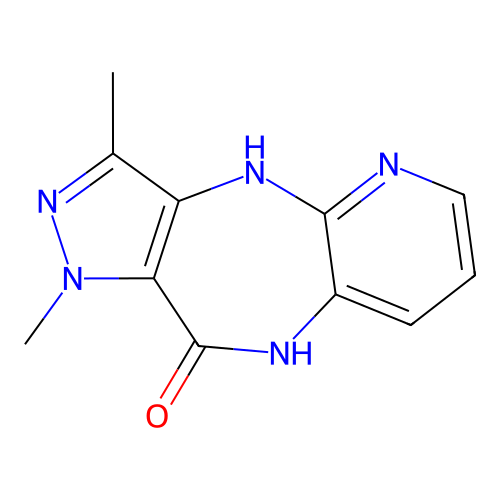 Pyrazolo(4,3-e)pyrido(3,2-b)(1,4)diazepin-10(1H)-one, 4,9-dihydro-1,3-dimethyl- structure