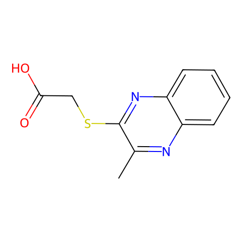 2-(3-Methylquinoxalin-2-ylthio)acetic acid structure