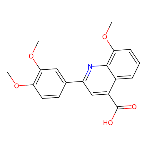 2-(3,4-Dimethoxyphenyl)-8-methoxyquinoline-4-carboxylic acid structure