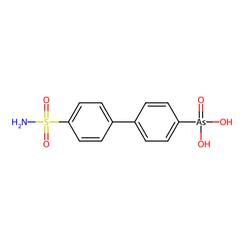 4'-(Aminosulfonyl)[1,1'-biphenyl]-4-ylarsonic acid structure
