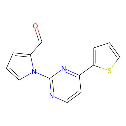 1-[4-(2-thienyl)-2-pyrimidinyl]-1H-pyrrole-2-carbaldehyde structure