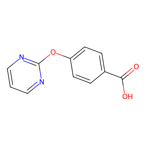 4-(Pyrimidin-2-yloxy)-benzoic acid structure