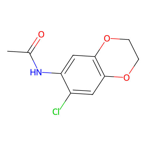 N-(7-chloro-2,3-dihydro-1,4-benzodioxin-6-yl)acetamide structure