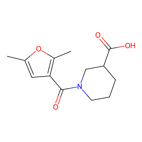 1-(2,5-dimethylfuran-3-carbonyl)piperidine-3-carboxylic Acid structure