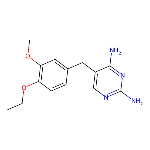 2,4-Pyrimidinediamine, 5-((4-ethoxy-3-methoxyphenyl)methyl)- structure