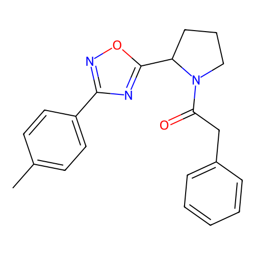 3-(4-Methylphenyl)-5-[1-(phenylacetyl)pyrrolidin-2-yl]-1,2,4-oxadiazole structure