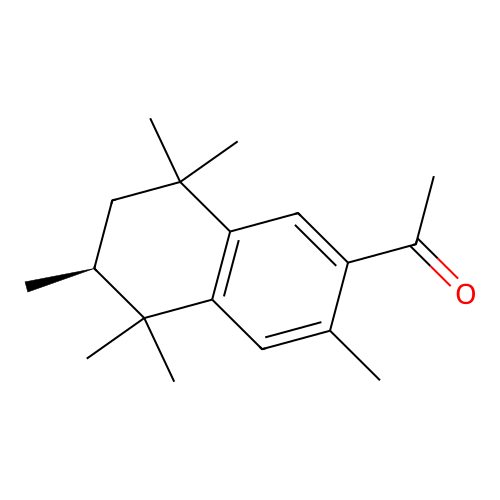 Acetyl hexamethyl tetralin, (S)- structure