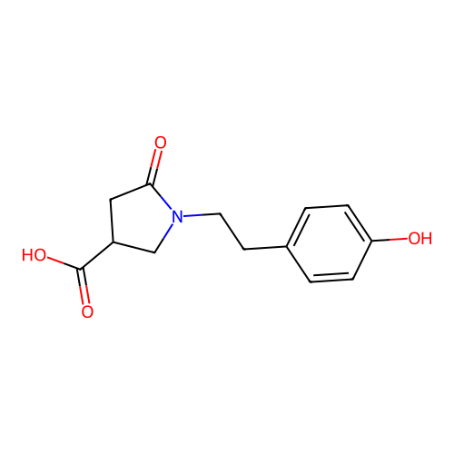 1-[2-(4-Hydroxyphenyl)ethyl]-5-oxopyrrolidine-3-carboxylic acid structure