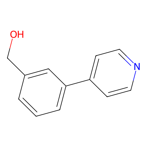 (3-(Pyridin-4-yl)phenyl)methanol structure
