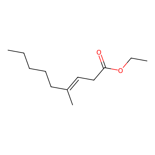 Ethyl 4-methyl-3-nonenoate structure