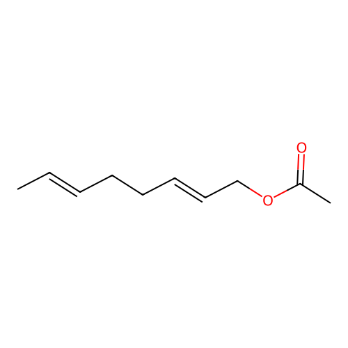 Octa-2,6-dienyl acetate structure