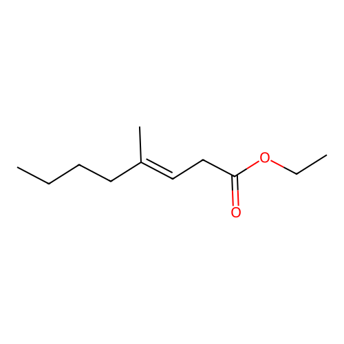 Ethyl (E)-4-methyl-oct-3-enoate structure