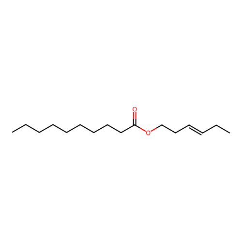 (Z)-3-hexen-1-yl decanoate structure