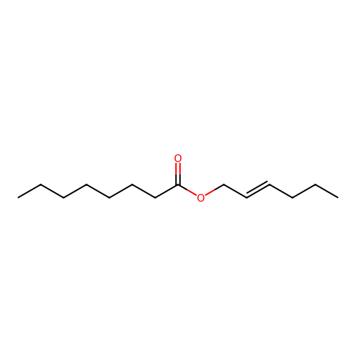 (E)-2-hexen-1-yl octanoate structure